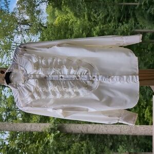 Vintage blouse Victorian Ruffle Sz S